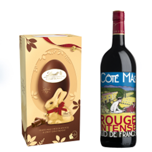 Buy Cote Mas Rouge Intense 75cl Red Wine and Lindt Easter Egg 195g