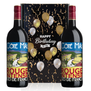 Buy Cote Mas Rouge Intense 75cl Red Wine Happy Birthday Wine Duo Gift Box (2x75cl)