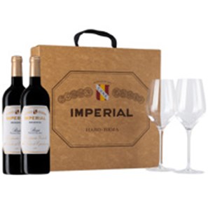Buy CVNE Imperial Gift Box With 2 bottles & 2 Glasses