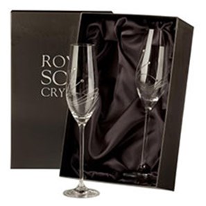 Buy Diamante - 2 Crystal Champagne Flutes (Presentation Boxed) | Royal Scot Crystal