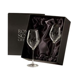 Buy Diamante - 2 Large Wine Glasses (Presentation Boxed) | Royal Scot Crystal