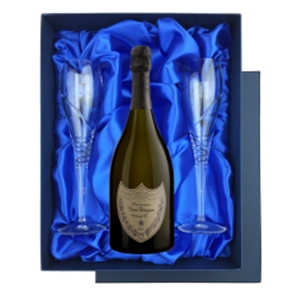 Buy Dom Perignon Brut, 2013, 75cl in Blue Luxury Presentation Set With Flutes