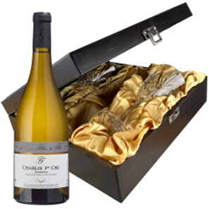 Buy Domaine Fillon Chablis 1'er Cru 75cl White Wine And Glasses In Luxury Presentation Box