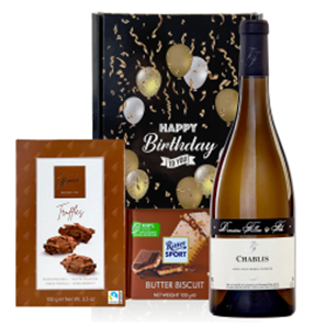 Buy Domaine Fillon Chablis 75cl White Wine And Chocolates Happy Birthday Gift Box