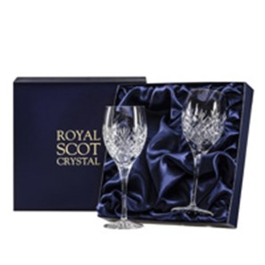Buy Royal Scot Crystal - Edinburgh - 2 Crystal Wine Glasses (Presentation Boxed)