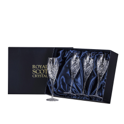 Buy & Send Royal Scot Crystal - Edinburgh - 4 Champagne Flutes (Presentation Boxed)