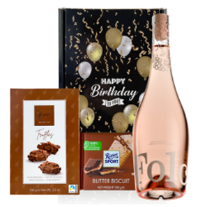 Buy Folc English Rose Wine 75cl And Chocolates Happy Birthday Gift Box