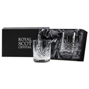 Buy Glencoe 2 Crystal Large Tumblers 95 mm (Presentation Boxed) Royal Scot Crystal