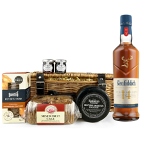 Buy Glenfiddich 14 Year Old Bourbon Barrel Whisky 70cl Premium Gift Hamper