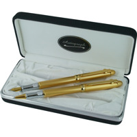 Buy Gold Fountain & Roller ball Pen Set