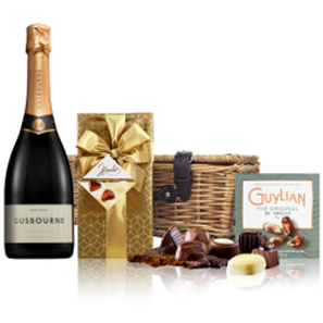 Buy Gusbourne Brut Reserve ESW 75cl And Chocolates Hamper