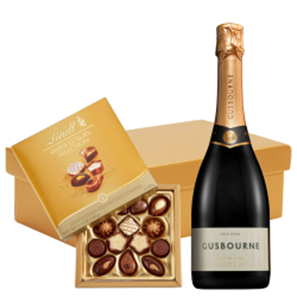 Buy Gusbourne Brut Reserve ESW 75cl And Lindt Swiss Chocolates Hamper