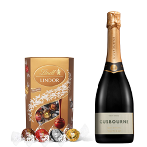 Buy Gusbourne Brut Reserve ESW 75cl With Lindt Lindor Assorted Truffles 200g