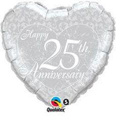 Buy Happy 25th Anniversary Helium Balloon
