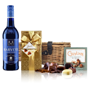 Buy Harveys Bristol Cream Sherry 70cl And Chocolates Hamper