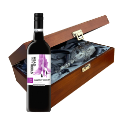 Buy Head over Heels Cabernet Merlot 75cl Red Wine In Luxury Box With Royal Scot Wine Glass