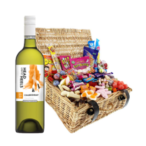 Buy Head over Heels Chardonnay 75cl White Wine And Retro Sweet Hamper