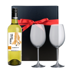 Buy Head over Heels Chardonnay And Bohemia Glasses In A Gift Box