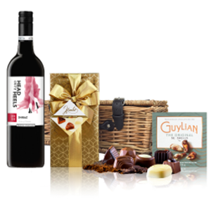 Buy Head over Heels Shiraz 75cl Red Wine And Chocolates Hamper