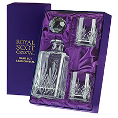 Buy Royal Scot Presentation Boxed Highland Square Decanter & 2 Whisky Tumblers