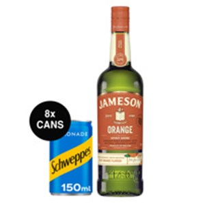 Buy Jameson Orange Whiskey 70cl And 8 Cans Of Lemonade