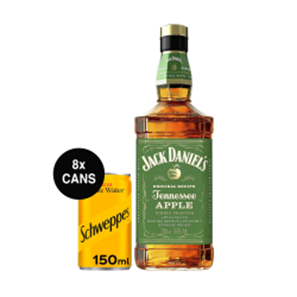 Buy Jack Daniels Tennessee Apple 70cl and 8 Cans Of Tonic