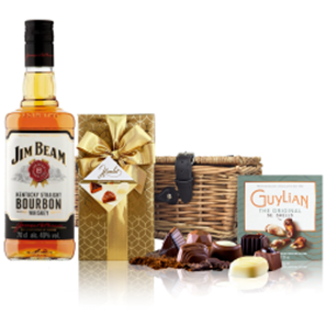 Buy Jim Beam White Label Bourbon Whisky 70cl And Chocolates Hamper