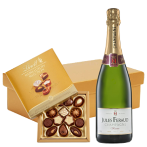 Buy Jules Feraud Brut 75cl And Lindt Swiss Chocolates Hamper