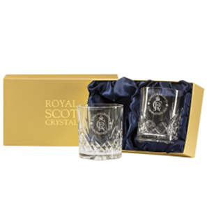 Buy Royal Scot Crystal - King's Coronation - Highland - 2 Large Tumblers Presentation Boxed