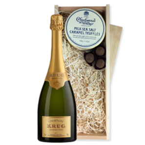Buy Krug Grande Cuvee Editions Champagne 75cl And Milk Sea Salt Charbonnel Chocolates Box