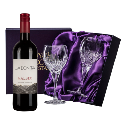 Buy La Bonita Malbec, With Royal Scot Wine Glasses