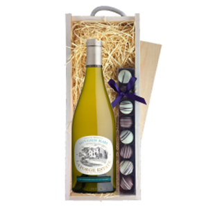 Buy La Forge Sauvignon Blanc 75cl White Wine & Truffles, Wooden Box