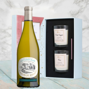 Buy La Forge Sauvignon Blanc 75cl White Wine With Love Body & Earth 2 Scented Candle Gift Box