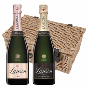 Buy Lanson Black Brut & Lanson Rose Duo Hamper (2x75cl)