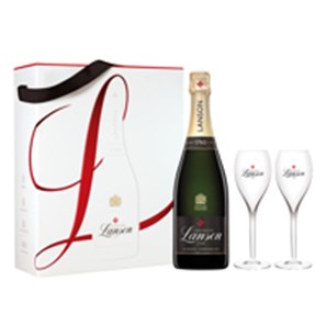 Buy Lanson Le Black Creation 75cl and 2 Flutes Pack