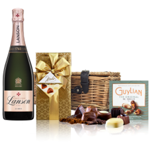 Buy Lanson Le Rose Label Champagne 75cl And Chocolates Hamper