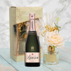 Buy Lanson Le Rose Label Champagne 75cl With Magnolia & Mulberry Desire Floral Diffuser