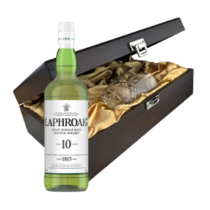 Buy Laphroaig 10 year old Malt 70cl In Luxury Box With Royal Scot Glass