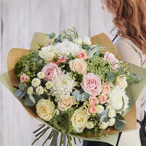 Buy Large Neutral Hand-tied bouquet made with the finest flowers