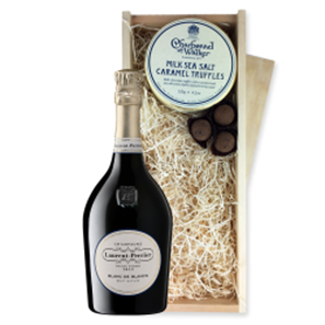 Buy Laurent Perrier Blanc de Blancs Champagne 75cl And Milk Sea Salt Charbonnel Chocolates Box
