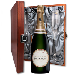 Buy Laurent Perrier La Cuvee, NV, 75cl And Flutes In Luxury Presentation Box