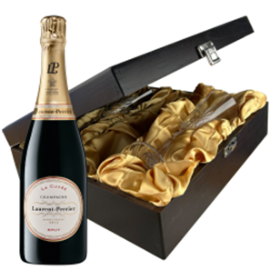 Buy Laurent Perrier La Cuvee, NV, 75cl And Flutes In Luxury Presentation Box