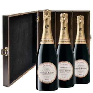 Buy Laurent Perrier La Cuvee, NV, 75cl Trio Elm Wood Gift Boxed