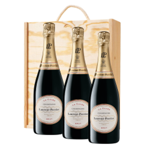 Buy Laurent Perrier La Cuvee, NV, 75cl Trio Wooden Gift Boxed Champagne (3x75cl)