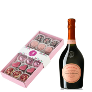 Buy Laurent Perrier Rose Champagne 75cl and Assorted Box Of Celebration Chocolates 235g
