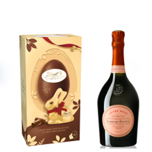 Buy Laurent Perrier Rose Champagne 75cl and Lindt Easter Egg 195g