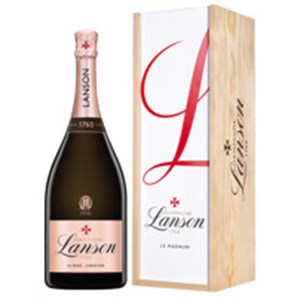 Buy Lanson Le Rose Creation Champagne Magnum (1.5 litre) in Lanson Wood Box