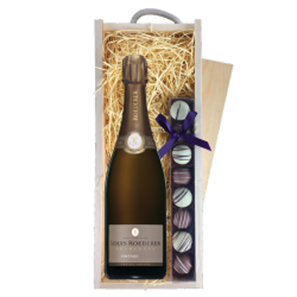 Buy Louis Roederer Brut ,Vintage, 2016 75cl & Truffles, Wooden Box