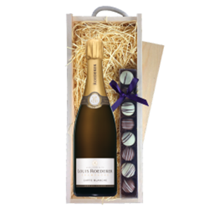 Buy Louis Roederer Carte Blanche 75cl & Truffles, Wooden Box