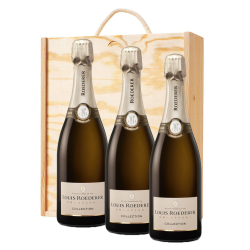 Buy Louis Roederer Collection 242 Champagne 75cl Trio Wooden Gift Boxed Champagne (3x75cl)